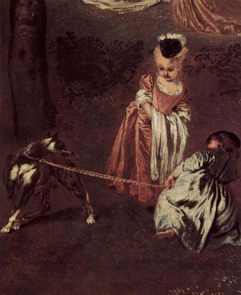Jean antoine Watteau Vergnegen im Freien (Amusements champetres), Detail oil painting picture